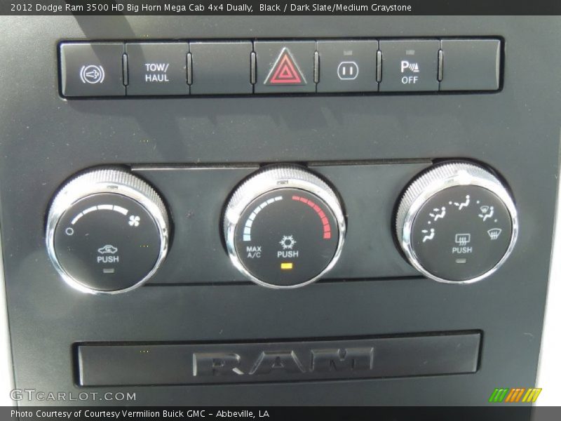 Controls of 2012 Ram 3500 HD Big Horn Mega Cab 4x4 Dually