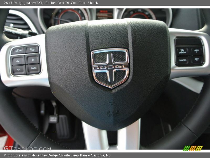 Brilliant Red Tri-Coat Pearl / Black 2013 Dodge Journey SXT
