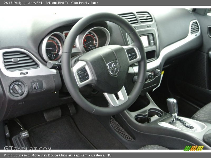 Brilliant Red Tri-Coat Pearl / Black 2013 Dodge Journey SXT