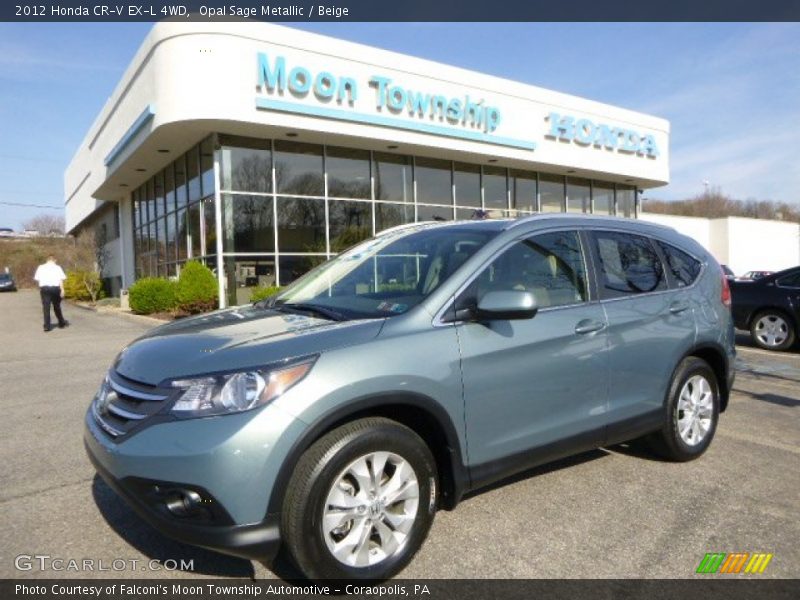 Opal Sage Metallic / Beige 2012 Honda CR-V EX-L 4WD