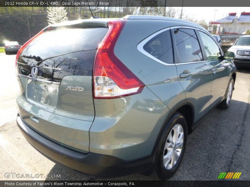 Opal Sage Metallic / Beige 2012 Honda CR-V EX-L 4WD