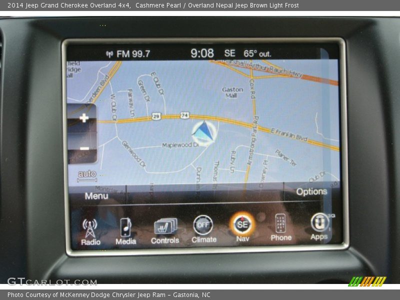Navigation of 2014 Grand Cherokee Overland 4x4