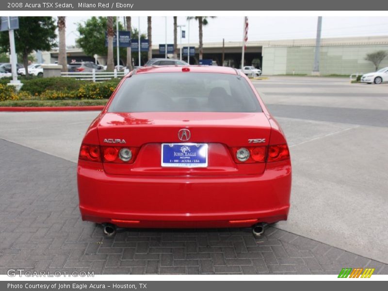 Milano Red / Ebony 2008 Acura TSX Sedan