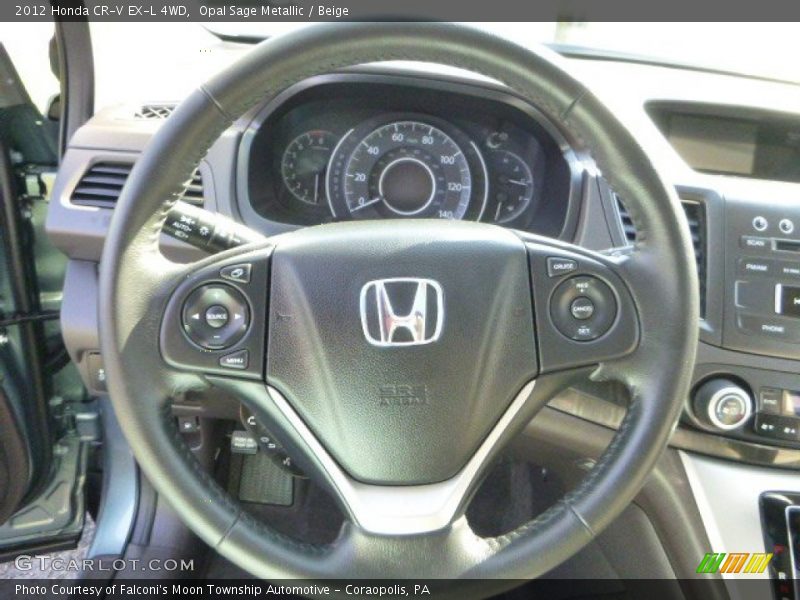 Opal Sage Metallic / Beige 2012 Honda CR-V EX-L 4WD