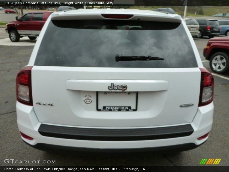 Bright White / Dark Slate Gray 2014 Jeep Compass Latitude 4x4