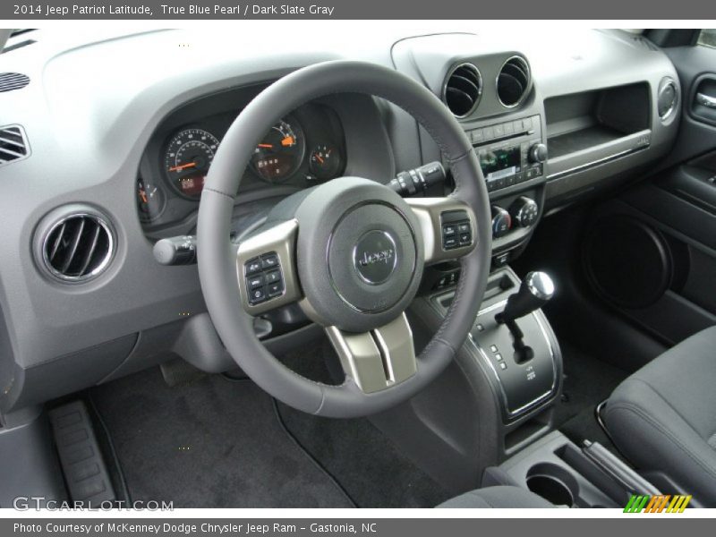 True Blue Pearl / Dark Slate Gray 2014 Jeep Patriot Latitude