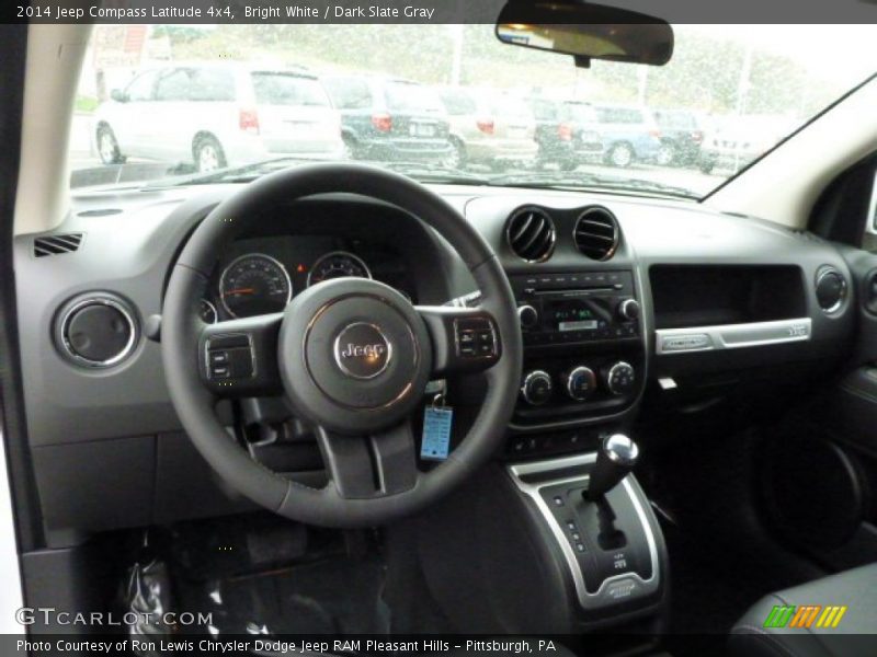 Bright White / Dark Slate Gray 2014 Jeep Compass Latitude 4x4