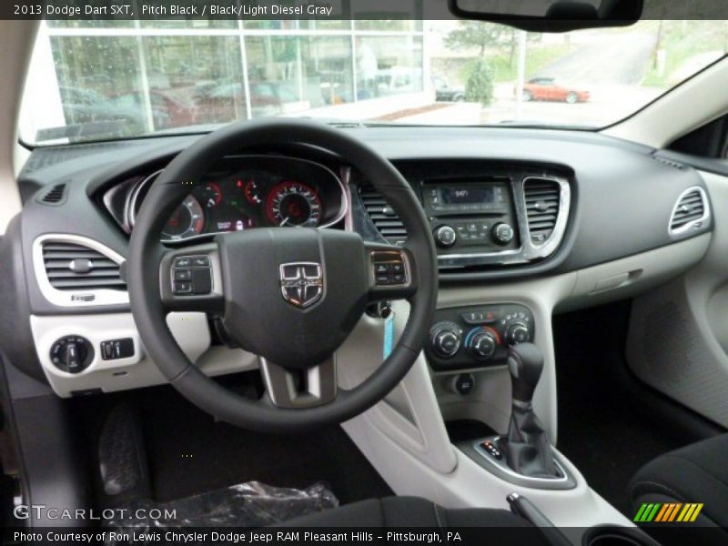Pitch Black / Black/Light Diesel Gray 2013 Dodge Dart SXT