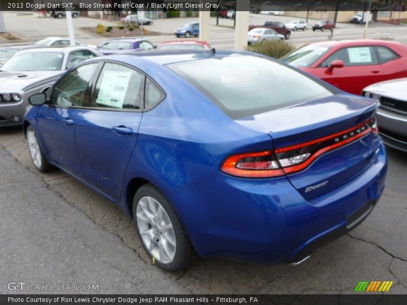 Blue Streak Pearl Coat / Black/Light Diesel Gray 2013 Dodge Dart SXT
