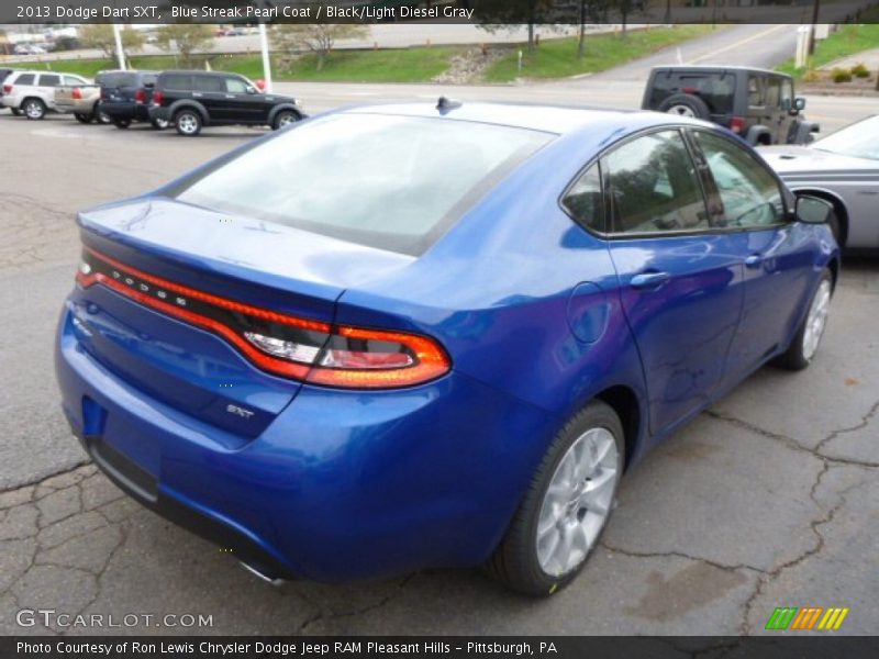 Blue Streak Pearl Coat / Black/Light Diesel Gray 2013 Dodge Dart SXT