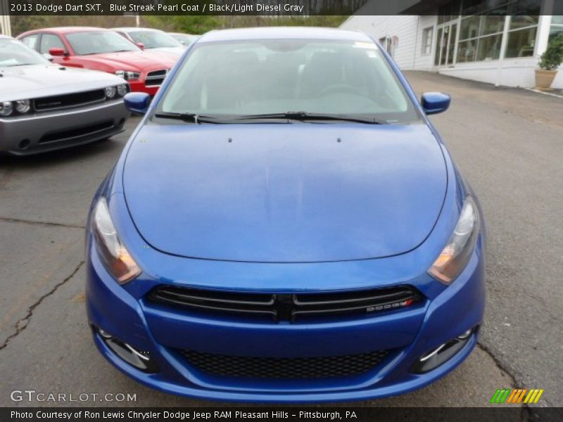 Blue Streak Pearl Coat / Black/Light Diesel Gray 2013 Dodge Dart SXT