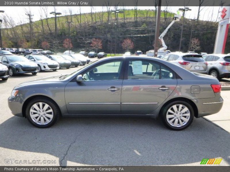 Willow Gray / Gray 2010 Hyundai Sonata Limited