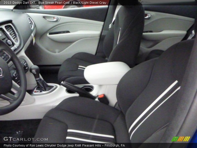 Blue Streak Pearl Coat / Black/Light Diesel Gray 2013 Dodge Dart SXT