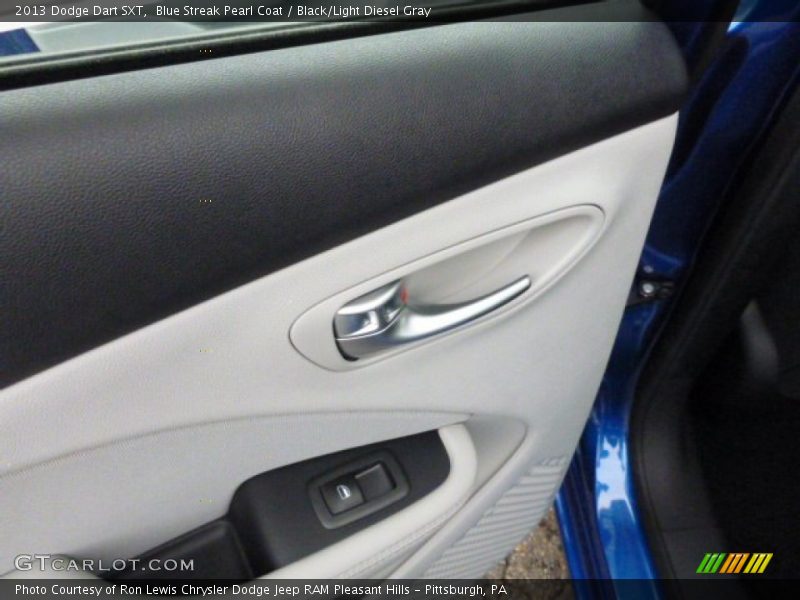 Blue Streak Pearl Coat / Black/Light Diesel Gray 2013 Dodge Dart SXT