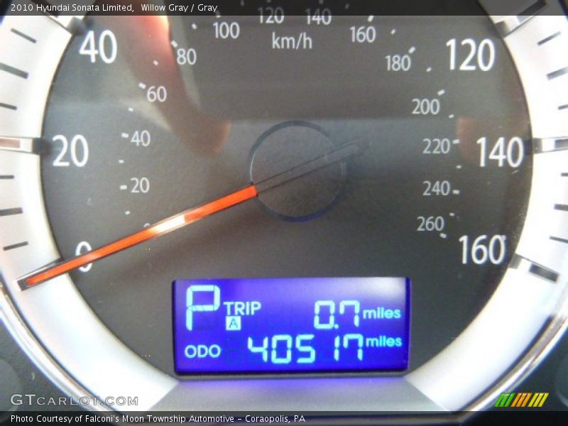 Willow Gray / Gray 2010 Hyundai Sonata Limited