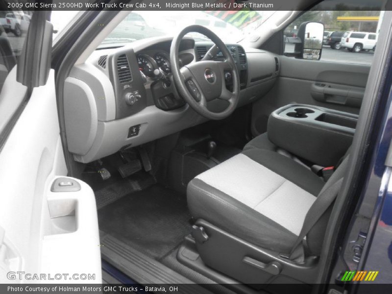 Midnight Blue Metallic / Dark Titanium 2009 GMC Sierra 2500HD Work Truck Crew Cab 4x4