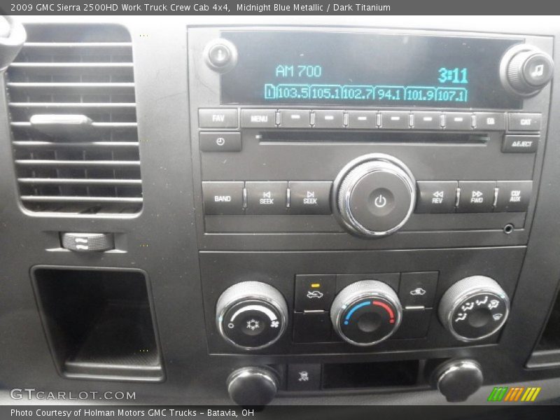 Midnight Blue Metallic / Dark Titanium 2009 GMC Sierra 2500HD Work Truck Crew Cab 4x4