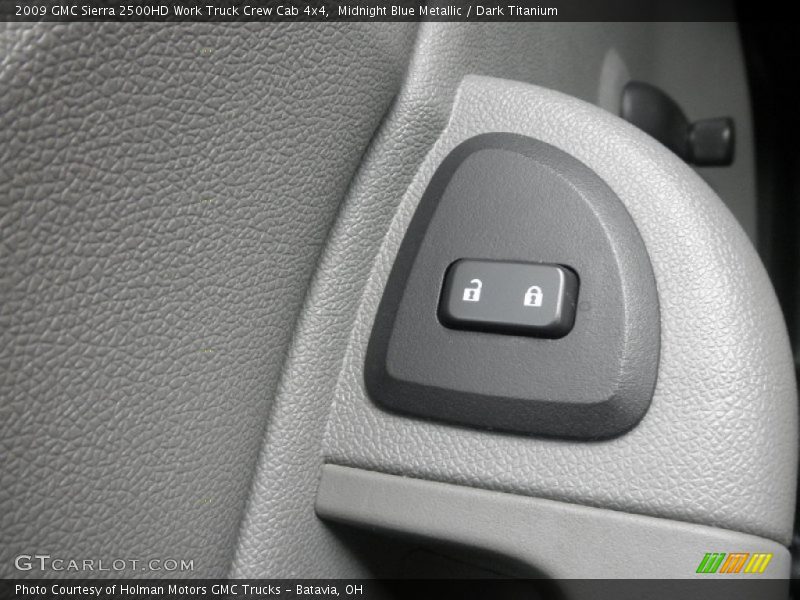 Midnight Blue Metallic / Dark Titanium 2009 GMC Sierra 2500HD Work Truck Crew Cab 4x4