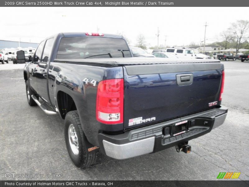 Midnight Blue Metallic / Dark Titanium 2009 GMC Sierra 2500HD Work Truck Crew Cab 4x4