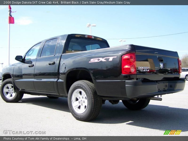 Brilliant Black / Dark Slate Gray/Medium Slate Gray 2008 Dodge Dakota SXT Crew Cab 4x4