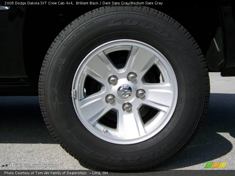 Brilliant Black / Dark Slate Gray/Medium Slate Gray 2008 Dodge Dakota SXT Crew Cab 4x4