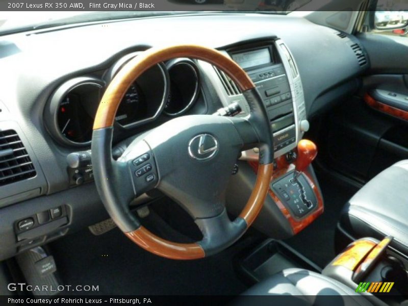 Flint Gray Mica / Black 2007 Lexus RX 350 AWD