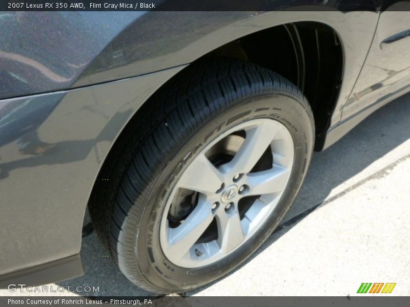 Flint Gray Mica / Black 2007 Lexus RX 350 AWD