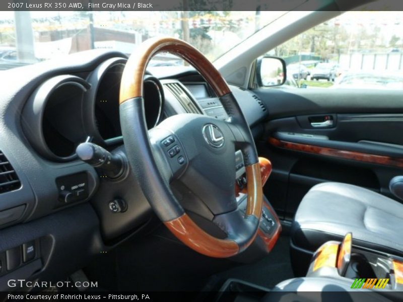 Flint Gray Mica / Black 2007 Lexus RX 350 AWD
