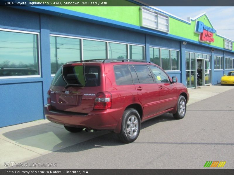 Sundown Red Pearl / Ash 2004 Toyota Highlander V6 4WD