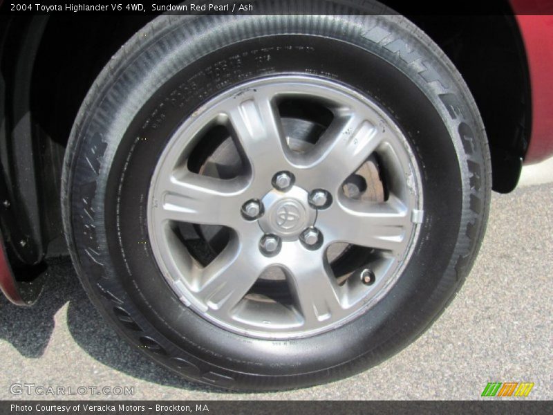 Sundown Red Pearl / Ash 2004 Toyota Highlander V6 4WD