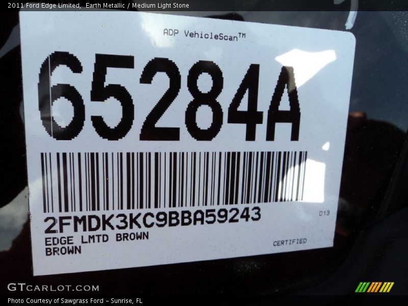 Earth Metallic / Medium Light Stone 2011 Ford Edge Limited