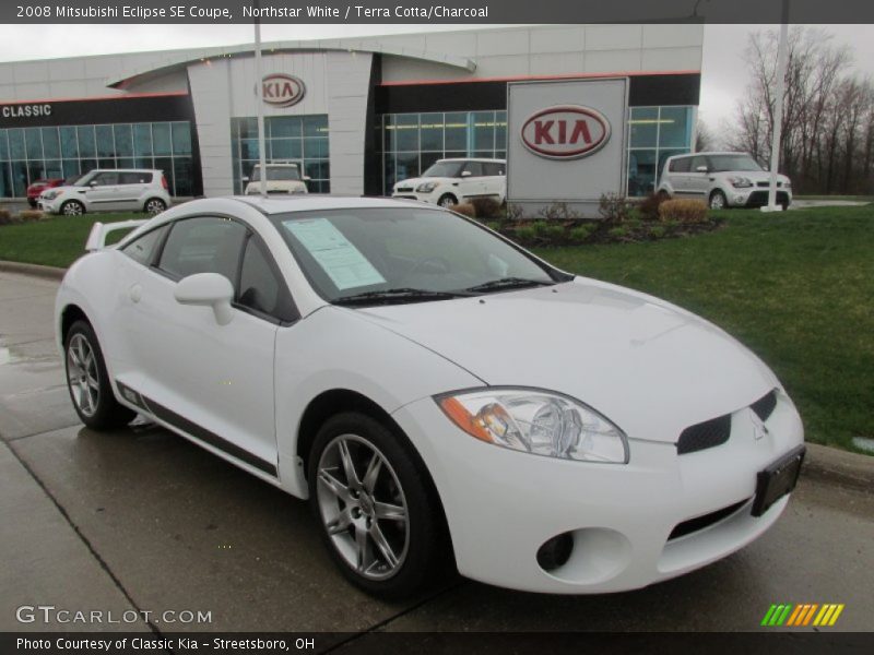 Northstar White / Terra Cotta/Charcoal 2008 Mitsubishi Eclipse SE Coupe