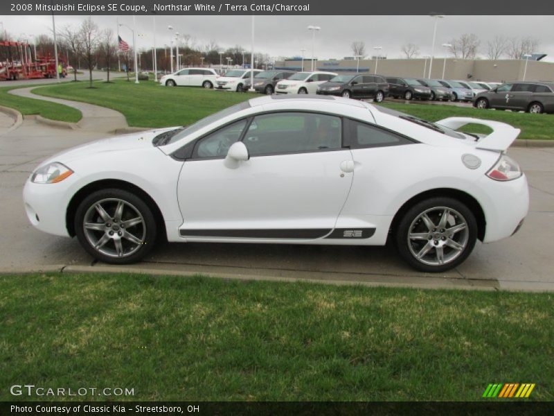 Northstar White / Terra Cotta/Charcoal 2008 Mitsubishi Eclipse SE Coupe