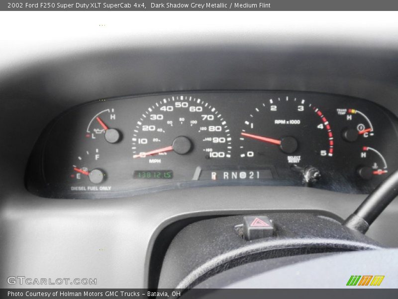 Dark Shadow Grey Metallic / Medium Flint 2002 Ford F250 Super Duty XLT SuperCab 4x4