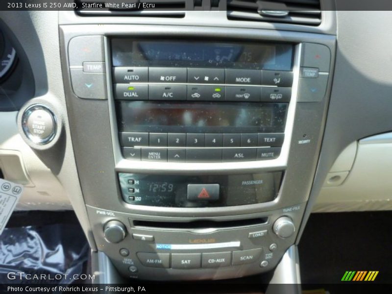 Starfire White Pearl / Ecru 2013 Lexus IS 250 AWD