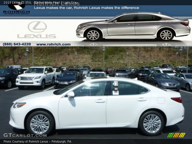 Starfire White Pearl / Light Gray 2013 Lexus ES 350