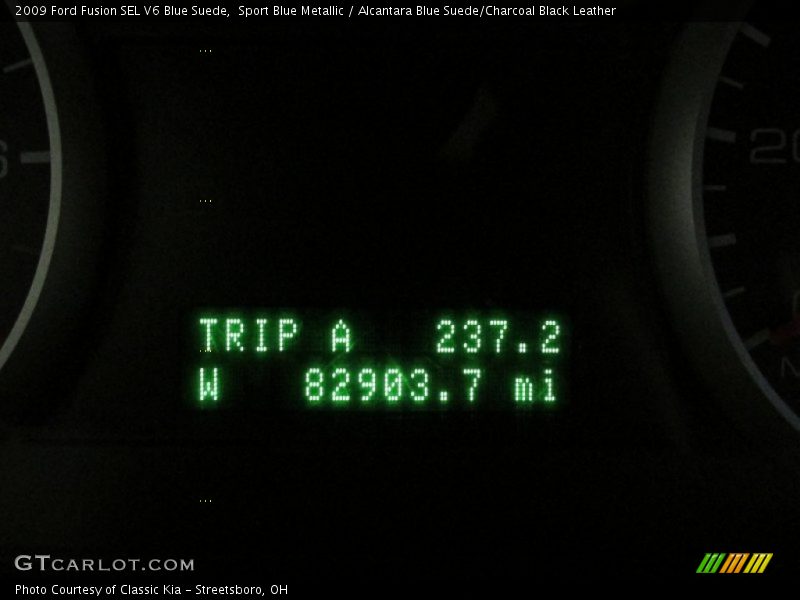Sport Blue Metallic / Alcantara Blue Suede/Charcoal Black Leather 2009 Ford Fusion SEL V6 Blue Suede