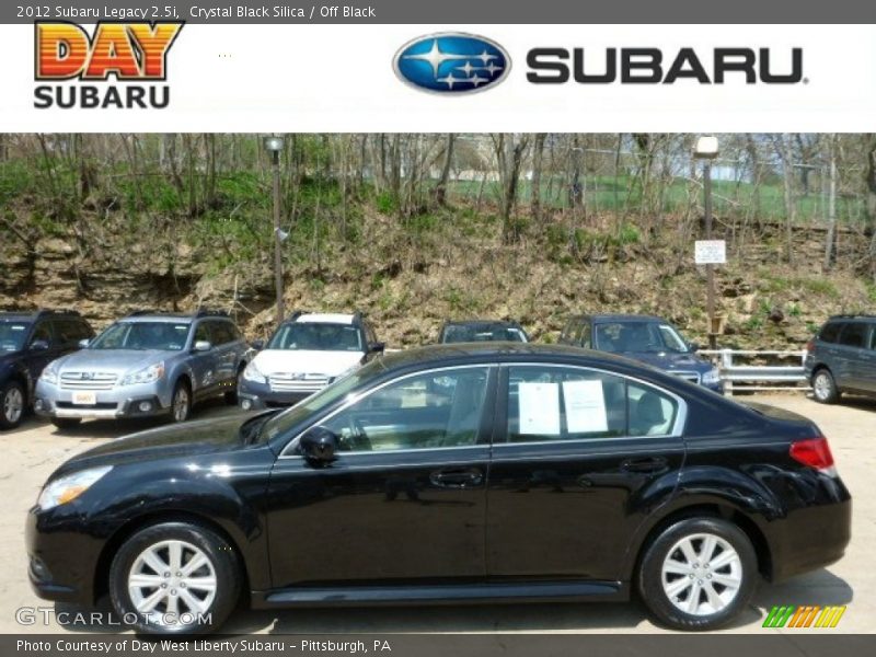 Crystal Black Silica / Off Black 2012 Subaru Legacy 2.5i