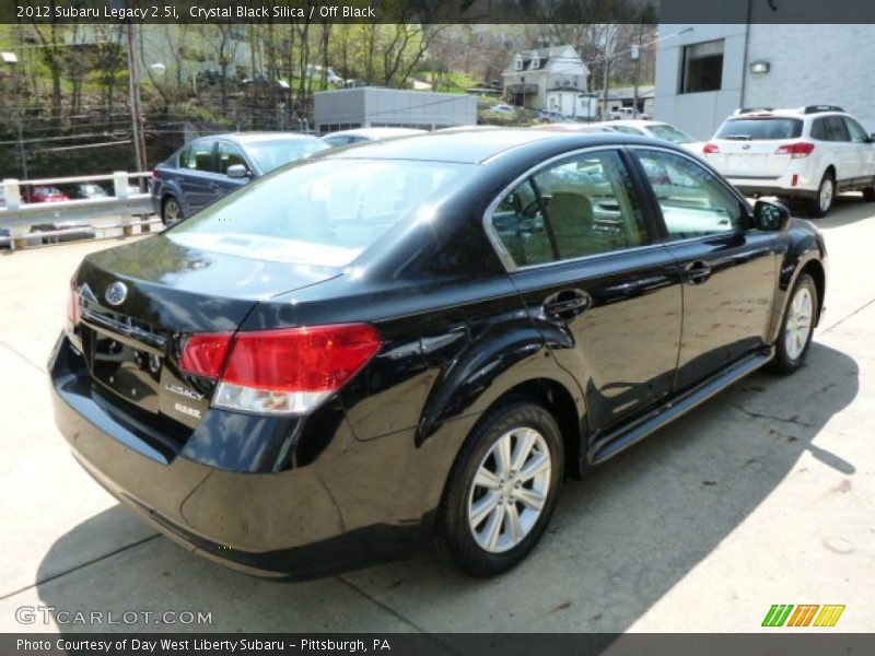 Crystal Black Silica / Off Black 2012 Subaru Legacy 2.5i
