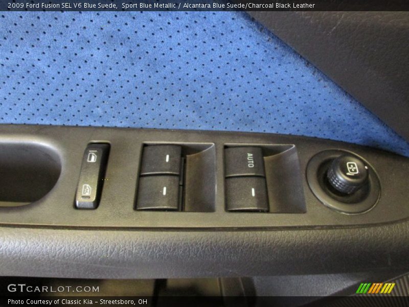 Sport Blue Metallic / Alcantara Blue Suede/Charcoal Black Leather 2009 Ford Fusion SEL V6 Blue Suede