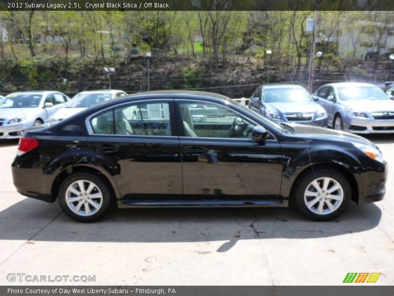 Crystal Black Silica / Off Black 2012 Subaru Legacy 2.5i