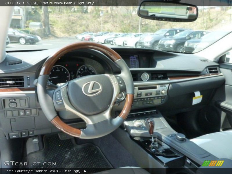 Starfire White Pearl / Light Gray 2013 Lexus ES 350