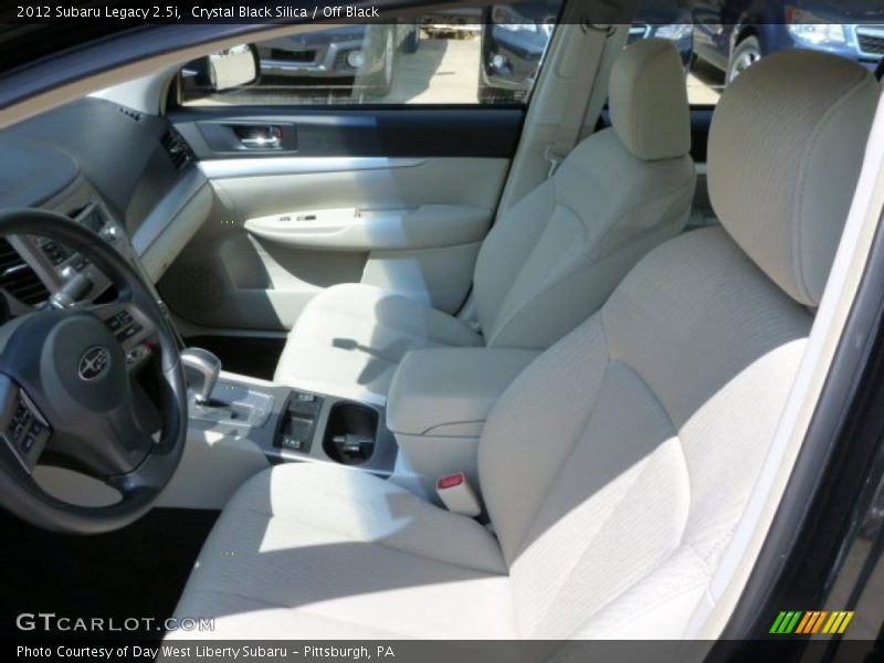Crystal Black Silica / Off Black 2012 Subaru Legacy 2.5i