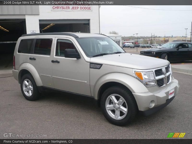 Light Graystone Pearl / Dark Khaki/Medium Khaki 2008 Dodge Nitro SLT 4x4