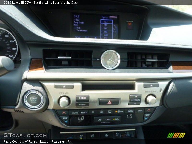 Starfire White Pearl / Light Gray 2013 Lexus ES 350
