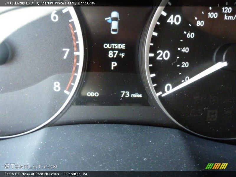 Starfire White Pearl / Light Gray 2013 Lexus ES 350