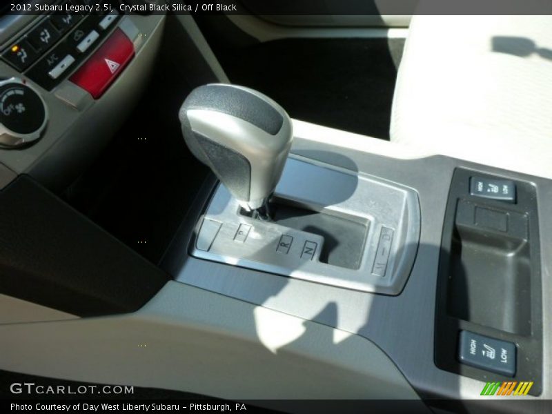 Crystal Black Silica / Off Black 2012 Subaru Legacy 2.5i