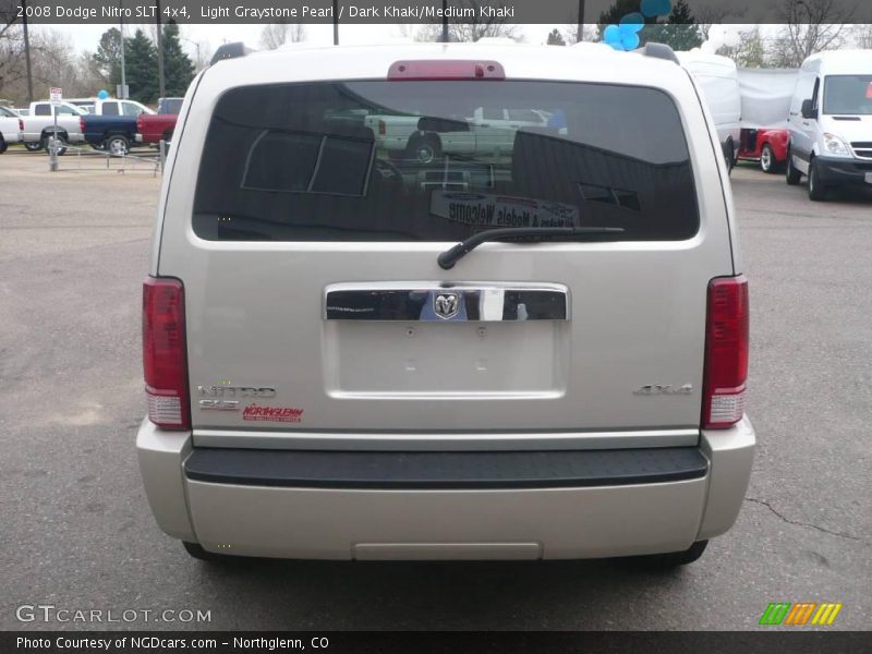 Light Graystone Pearl / Dark Khaki/Medium Khaki 2008 Dodge Nitro SLT 4x4