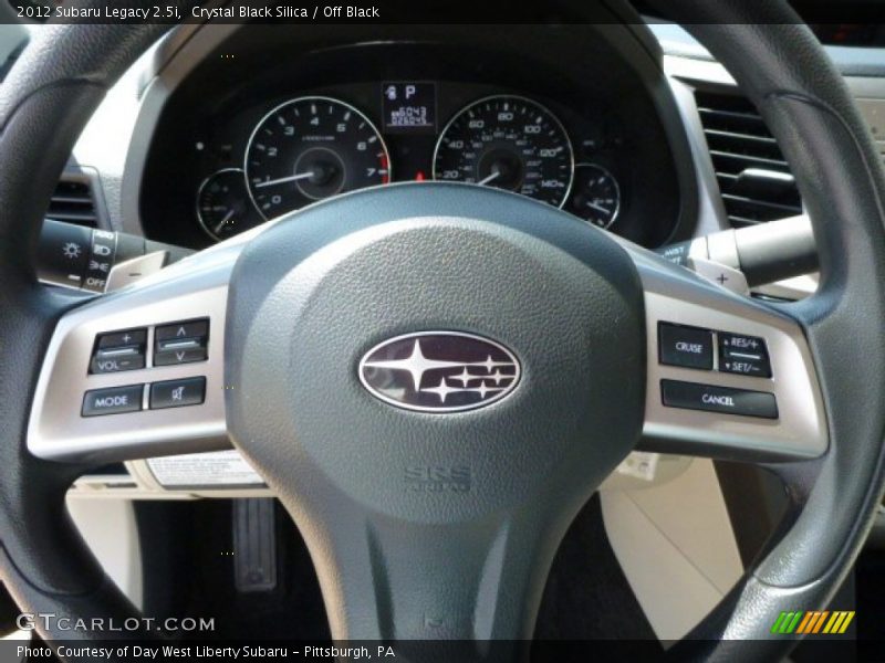 Crystal Black Silica / Off Black 2012 Subaru Legacy 2.5i