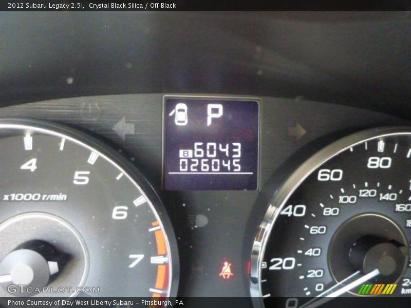 Crystal Black Silica / Off Black 2012 Subaru Legacy 2.5i